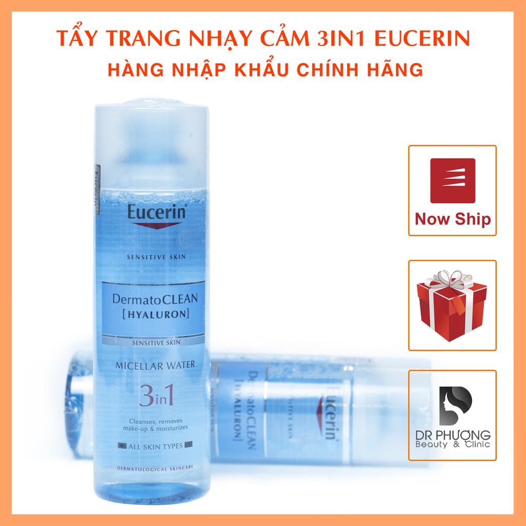 [CHÍNH HÃNG EUCERIN] Nước tẩy trang 3 trong 1 Eucerin DermatoClean Micellar Cleansing Fluid cho mọi loại da