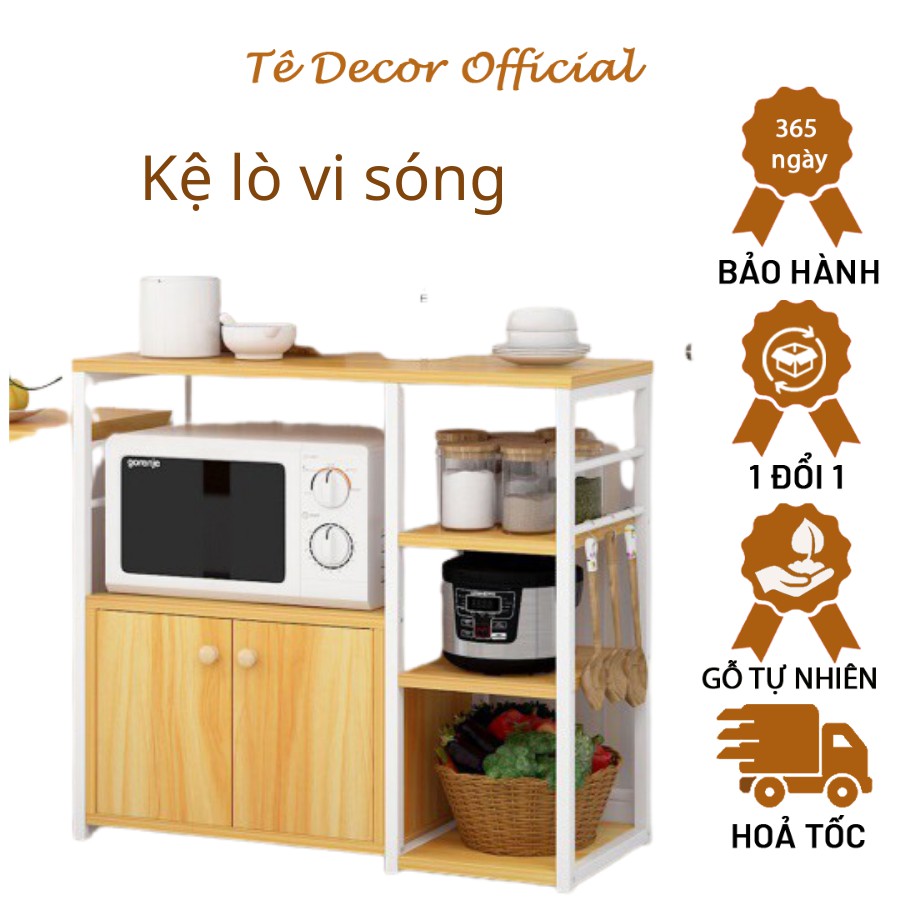 Kệ để lò vi sóng nhiều ngăn khung sắt sơn tĩnh điện - Kệ bàn nhà bếp đa năng , tiện dụng - Lắp ráp dễ Tê Decor Official