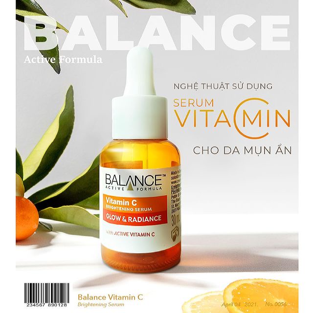 Serum Vitamin C Balance Trắng Da, Giảm Thâm Active Formula Brightening 30ml - Khongcoson