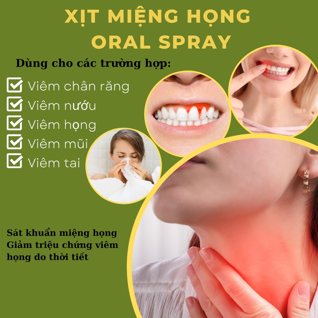 Xịt họng Alfasept Oral Spray 30ml - Giảm ho, giảm đau rát họng, viêm họng họng, viêm răng lợi