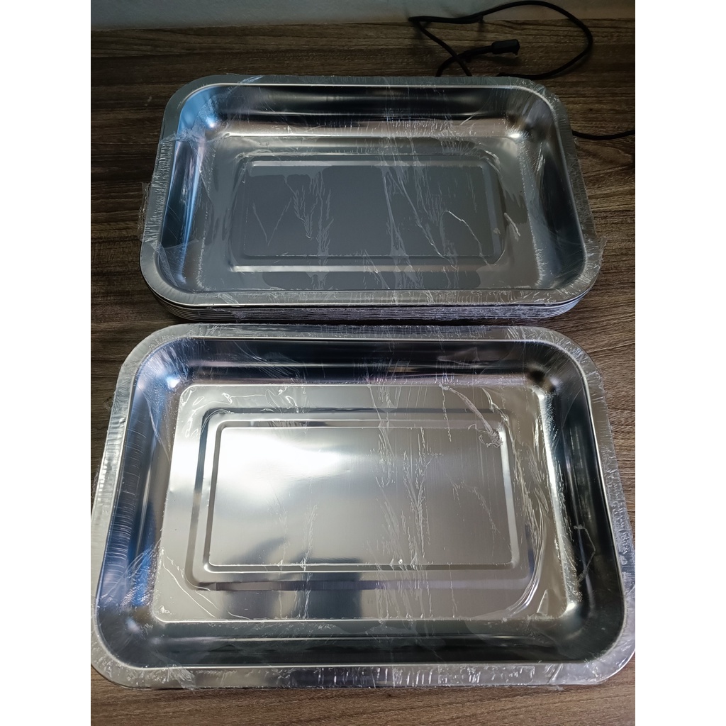 Khay inox chữ nhật đụng dụng cụ y tế KT 30x20x5 cm kèm nắp đậy