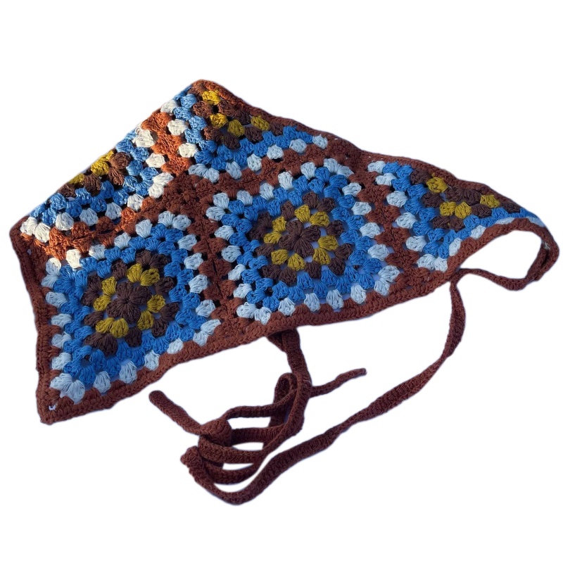 Khăn Bandana Đan Len Nhiều Màu Sắc Làm Phụ Kiện Chụp Ảnh Cho Bạn Gái