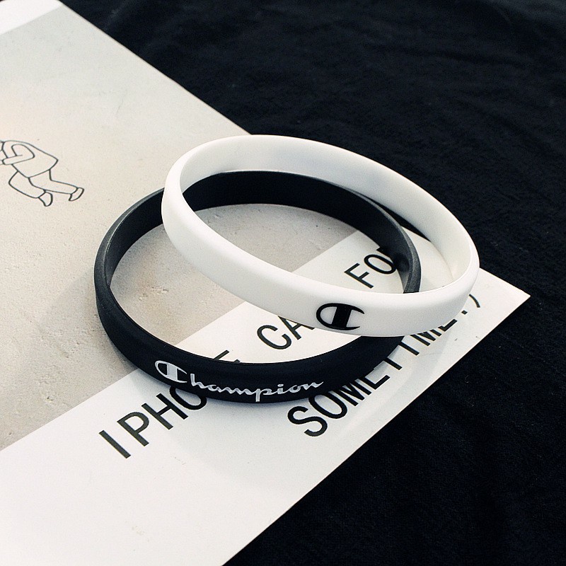 Vòng tay nam nữ đẹp FUNS mã TF2 đẹp vòng cao su co giãn họa tiết Champion