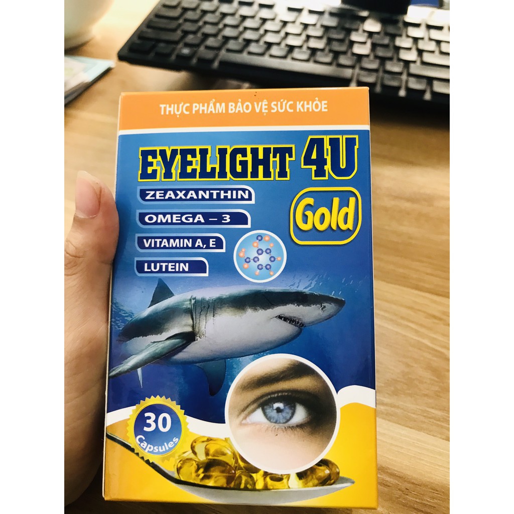 Viên uống bổ mắt ❤️FREESHIP👍 Eyelight 4U Gold ❤️ chống mỏi mắt, giảm lão hóa mắt, giúp sáng mắt, khỏe mắt hơn