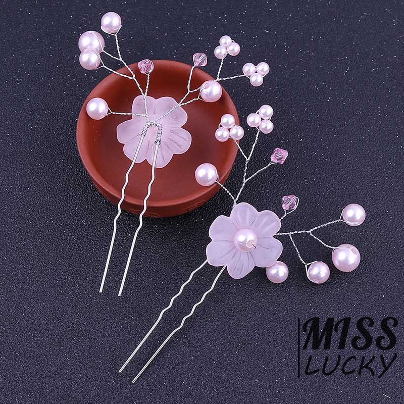 Set 2 trâm cài tóc hình hoa thanh tú thời trang Hàn cho nữ