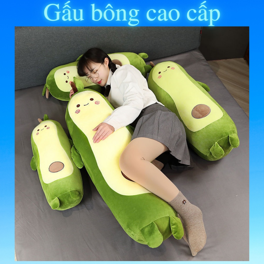 Gấu bông to Quả Bơ 🛡𝑯𝒂̀𝒏𝒈 𝑪𝒂𝒐 𝑪𝒂̂́𝒑🛡, gối ôm hình thú nhồi bông siêu cute mềm mịn