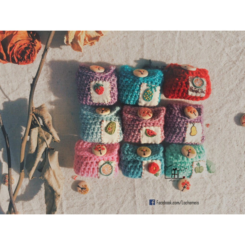 Túi Tỏi Mini Thêu Handmade, Túi Đeo Tránh Vía (thêu theo yêu cầu) - LỘC Homeis