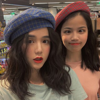 (ORDER) Mũ Beret nữ kẻ sọc caro mùa hè nhiều màu Style Hàn Quốc đáng yêu