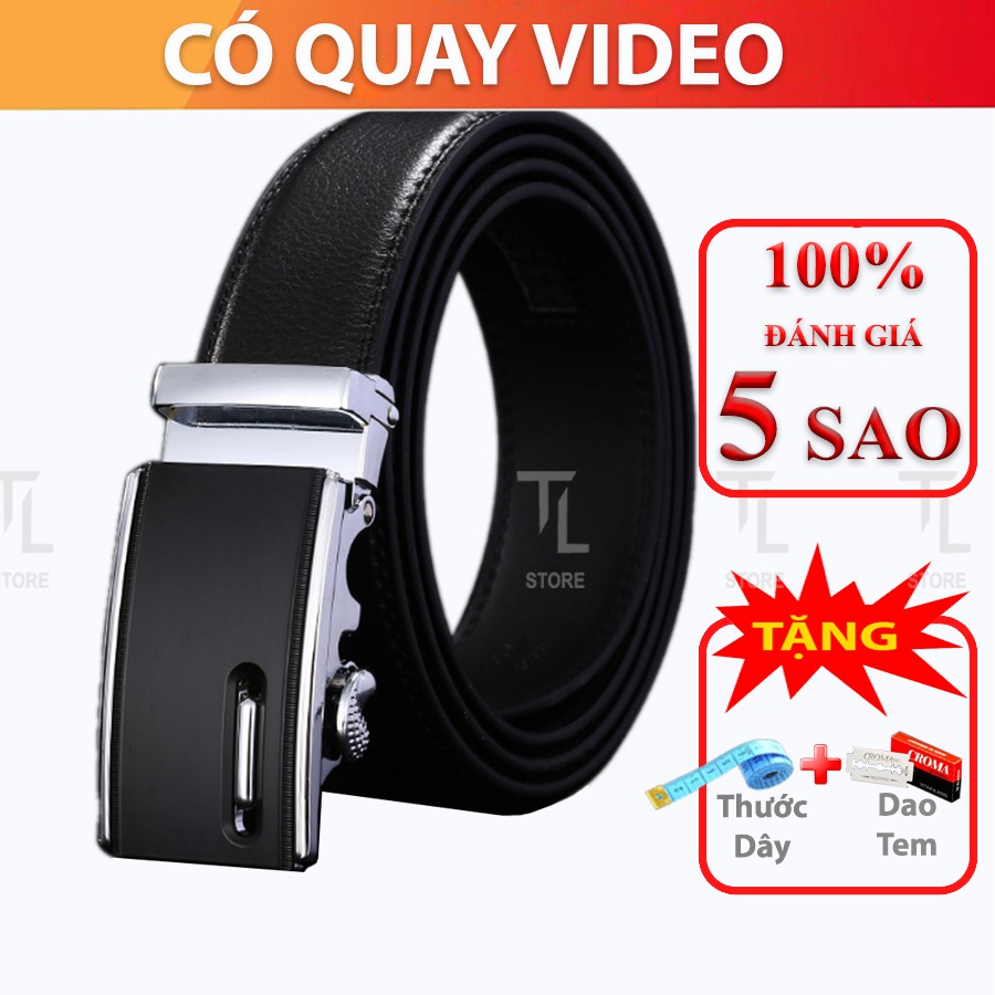 Thắt Lưng Nam Công Sở Cao Cấp, Dây Nịt Da SG01, Khóa Kim Loại Tự động, Bản 3,5cm, Phù Hợp Mặc Quần  Âu, Quần Jean