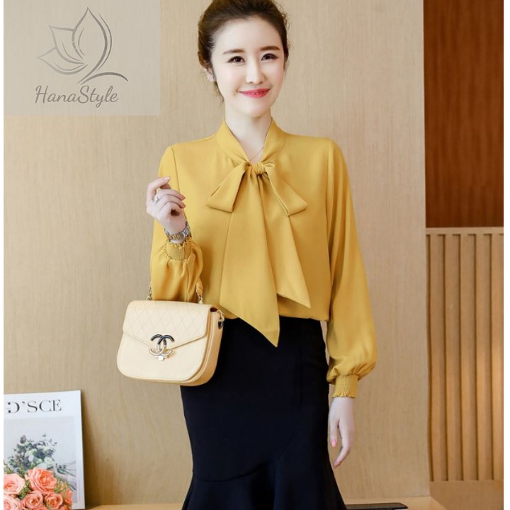 Áo kiểu buộc nơ Hana HN027