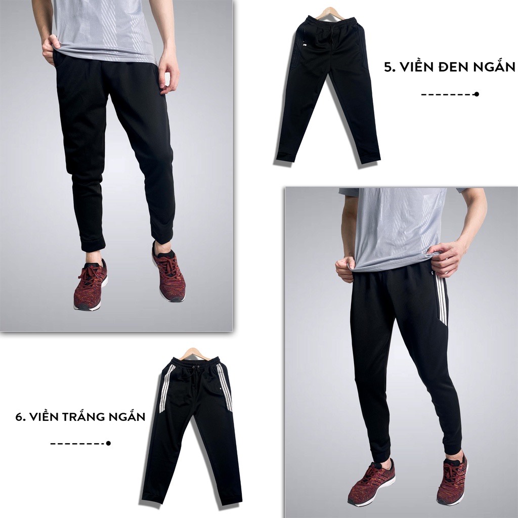 Quần thể thao nam, quần dài nam 3 sọc chất vải dày dặn co giãn tốt phong cách trẻ trung