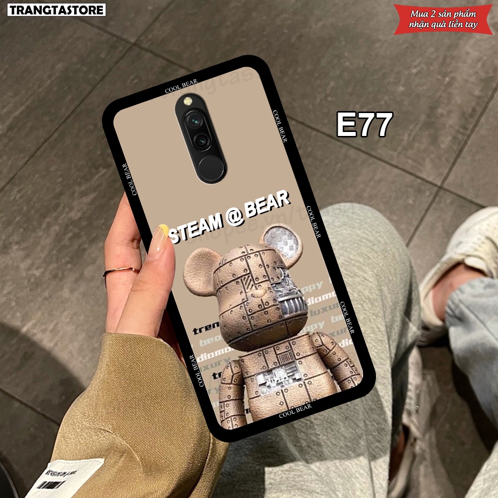 Ốp Xiaomi Redmi 8 in hình gấu Bearbrick,Metal Style,Doremon siêu dễ thương chất lượng