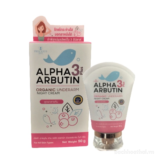 Kem ṫhâm ņách Alpha Arbutin 3 plus Organic Underarm Night Cream Thái Lan