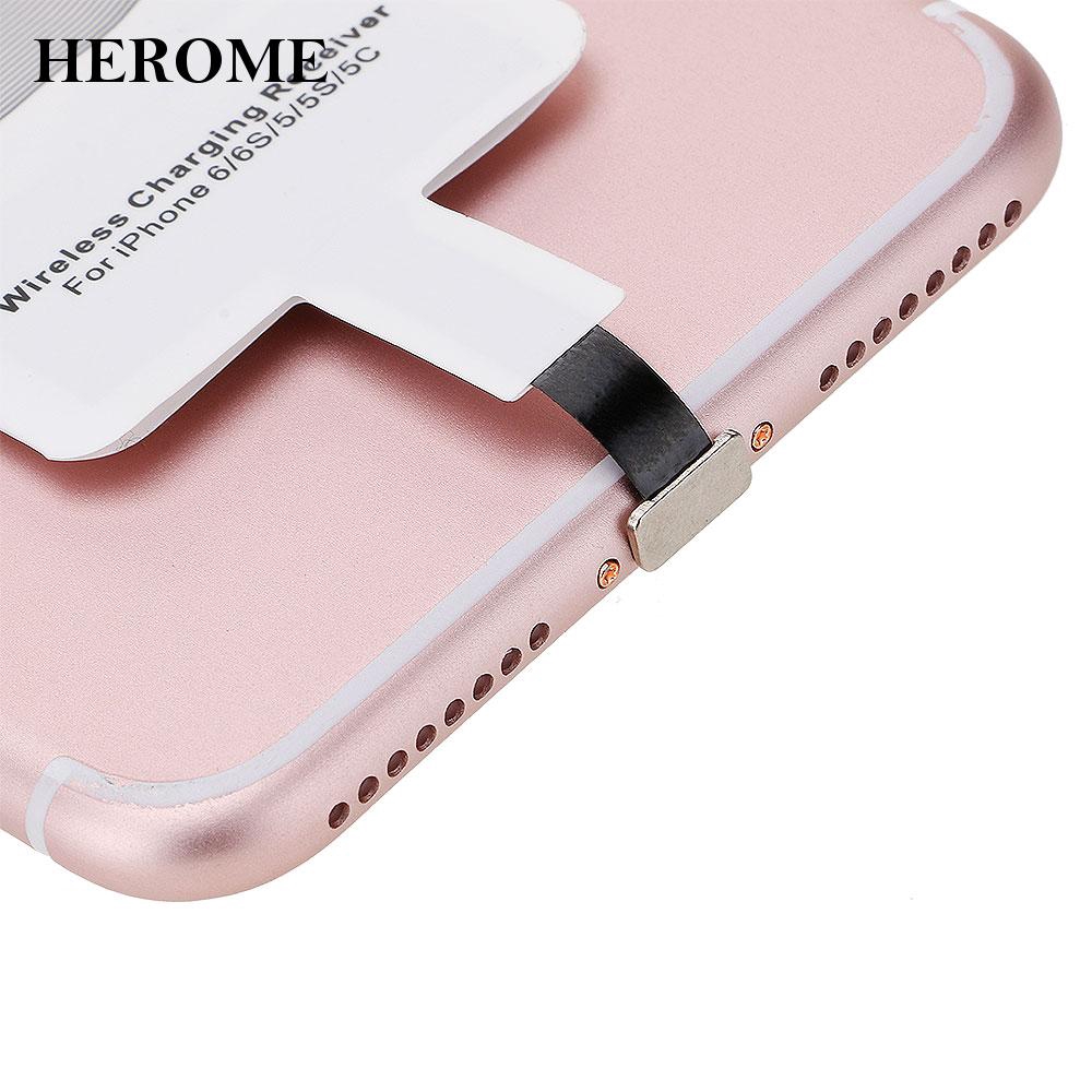 Bộ Sạc Không Dây Herome Cho Iphone 5 5s 5c 6 6s 7 Plus 70x46mm Dc 5 V / 1 A