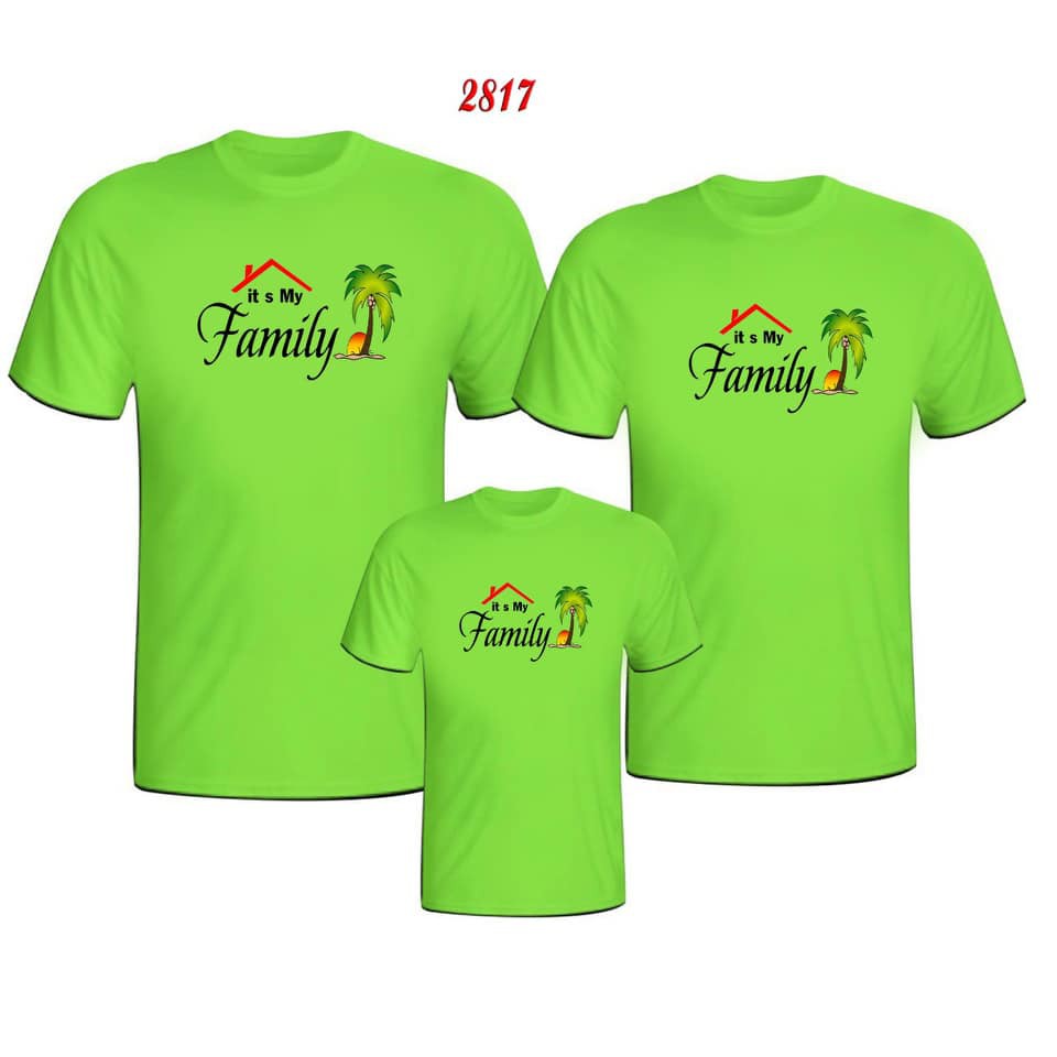 Đồ nhóm , áo đi biển , đồng phục gia đình .Chất liệu thun cotton loại 1 đủ size từ 8 đến 100kg .