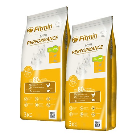 Fitmin Mini Performance_Thức ăn hạt dành cho chó_Túi 3kg + tặng gói bánh thưởng fitmin (đến khi hết hàng)