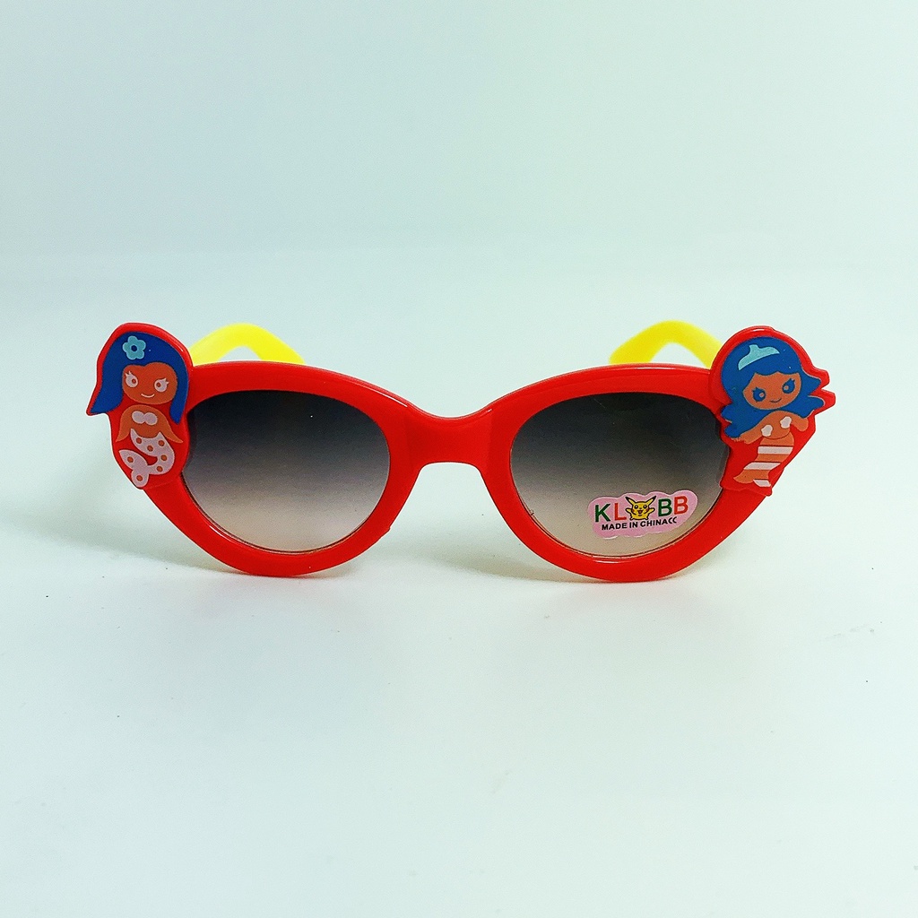 Kính mát trẻ em form ôm mặt Jun Secret tròng đính kèm nàng tiên cá dễ thương dành cho bé gái từ 1 tới 5 tuổi JS202212