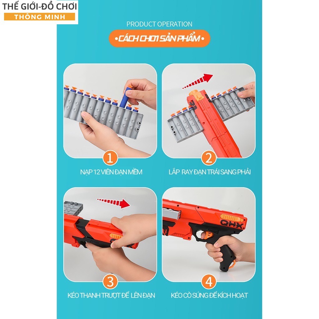 Đồ Chơi nerf cao cấp Vận Động Ngoài Trời an toàn cho bé