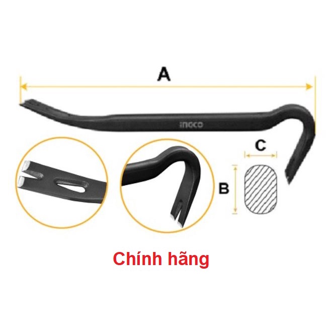 ĐỒ NGHỀ INGCO Xà beng 14inch —> 48 inch HWBA01142 - HWBA01242 - HWBA01362 - HWBA01482