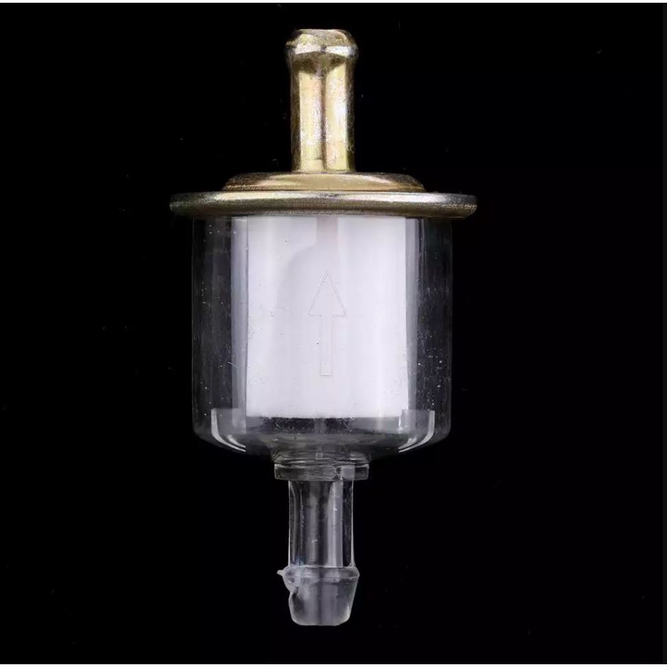 Lọc xăng vỏ ABS trong suốt, lõi lọc giấy đầu 6mm