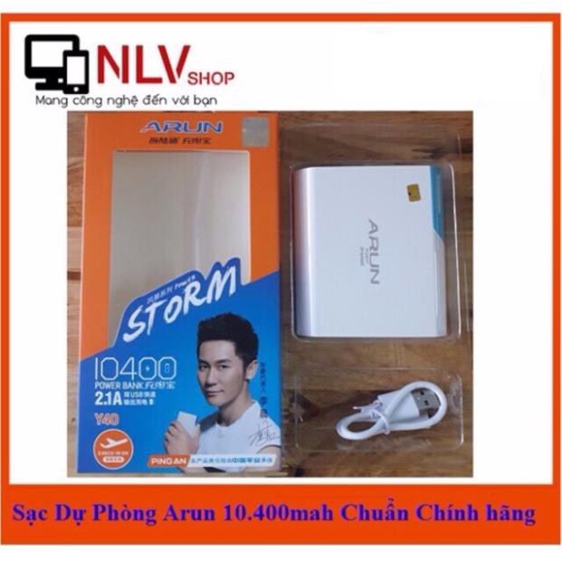 Pin sạc dự phòng Arun 10.400 mAh Chính hãng Y40 10.400 mah