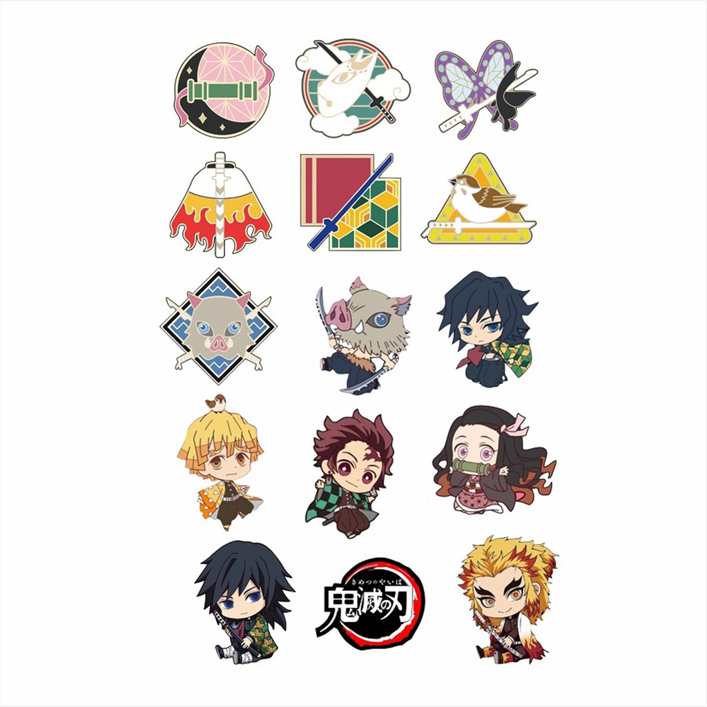 Bộ 3 Miếng Dán Hình Xăm Giả Kháng Nước Họa Tiết Demon Slayer Cho Bé