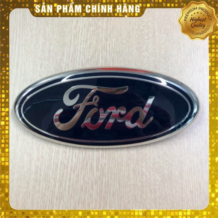 Logo biểu tượng truớc xe FORD Kích thước 23cm*9cm: Mầu Đen, Xanh và Lá Cờ Mỹ AD