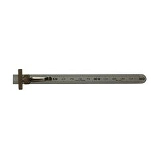 Thước lá inox Shinwa Nhật Bản nhũ bạc15cm 13242 có kẹp