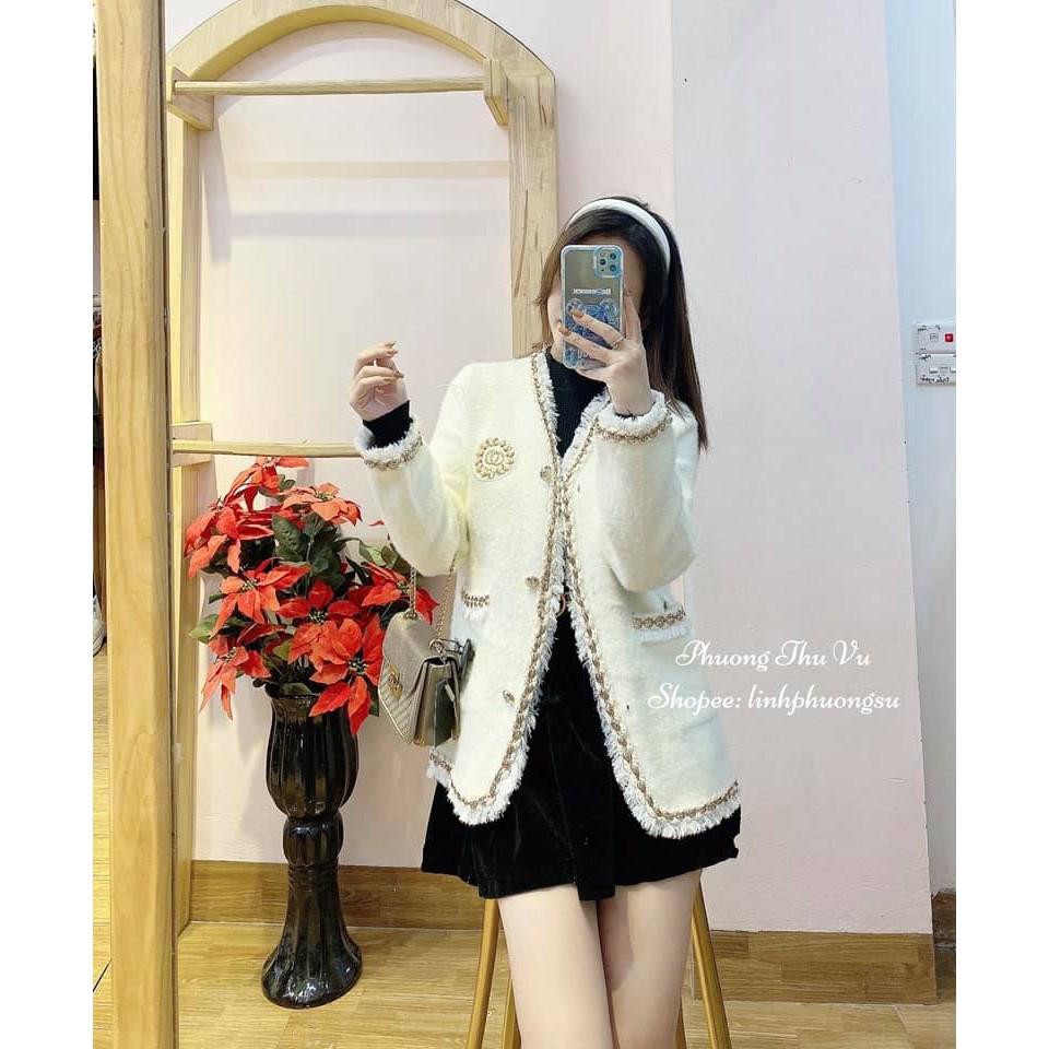 Áo khoác len lông ép thỏ cao cấp có Tag ( Hàng có sẵn - Ảnh thật tự chụp ) | BigBuy360 - bigbuy360.vn