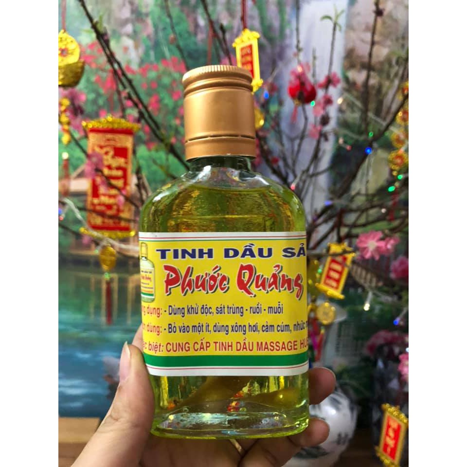 (Sỉ 10 chai) Tinh Dầu Sả Huế - Chai Dẹt 100ml thơm lừng