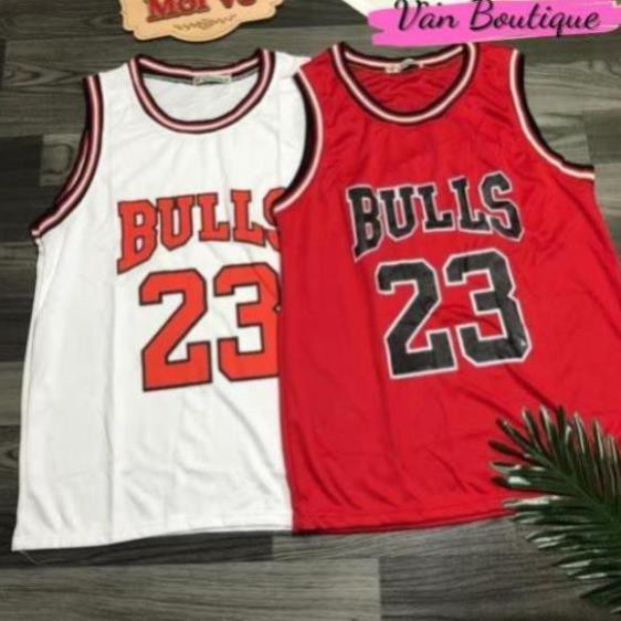 Áo bóng rổ BULLS 23 nam nữ không tay from rộng unisex  ྇ ་