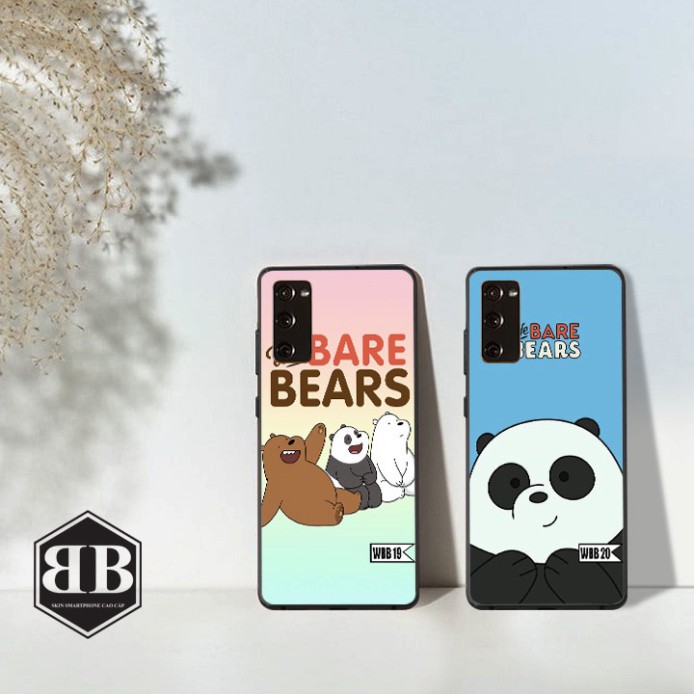 ỐP lưng kính cường lực SAMSUNG GALAXY S20 FE gấu cute