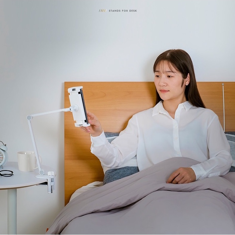 P60 PLUS Arm nâng, tay nâng máy tính bảng kẹp cố định vào bàn kiêm giá đỡ kẹp giữ iPad, iPhone, Kindle