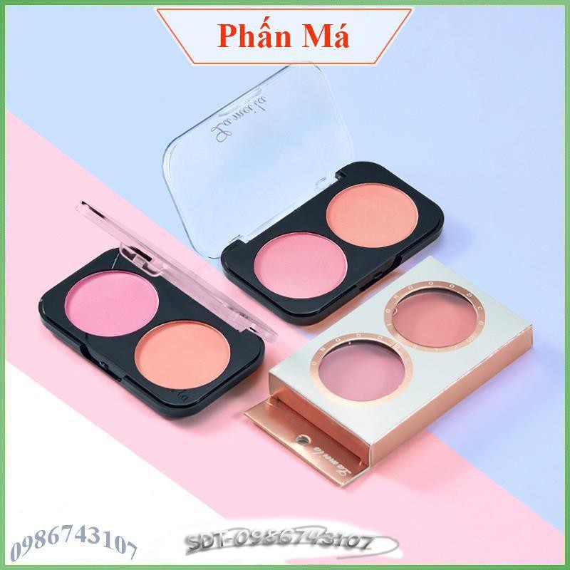 Phấn má hồng hộp 2 ô màu Lameila MHL21A