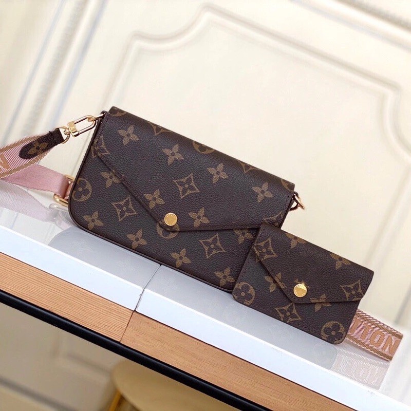 Túi đeo nữ set 2 túi ví đeo chéo quảng châu chất đẹp fullbox | BigBuy360 - bigbuy360.vn