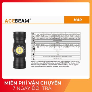 ĐÈN PIN ĐEO ĐẦU ACEBEAM H40