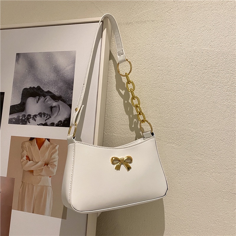 Túi đeo dưới cánh tay Màu Trơn Thời Trang Xuân Thu 2022 Cho Nữ