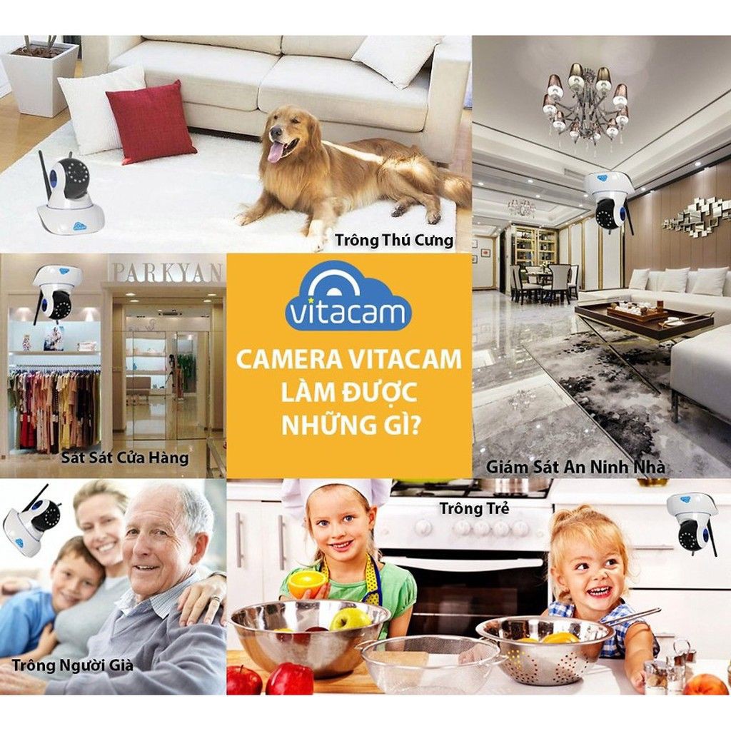 Camera IP Wifi Vitacam C720 Pro 2.0mpx Full HD1080p - Hàng Chính Hãng bảo hành 24 tháng