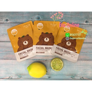 [BIOAQUA Facial] Mặt nạ Gấu Mặt Đơ - Mask nội địa Trung xóa nhăn, chống lão hóa