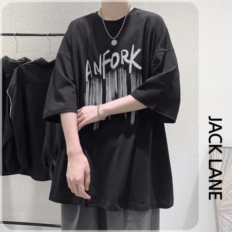 Áo phông Oversize Anfork, JACKLANE, Áo cộc tay Unisex Jack Lane Đẹp