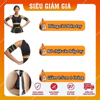 Bộ 2 đai nịch bắp tay đốt mỡ cao cấp giúp săn chắc cơ tay, bắp tay để tập gym, tập thể dục, yoga ngăn ngừa chảy xệ