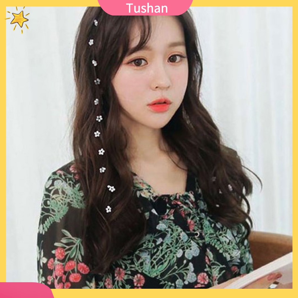 Kẹp tóc hoa vải dài xinh xắn cho nữ