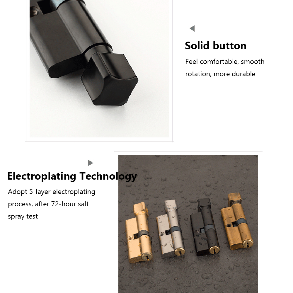 Ổ Khóa Cửa Ra Vào 3 Nút 70mm