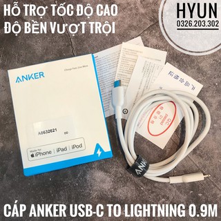 Cáp sạc ANKER PowerLine II Lightning to USB-C dài 0.9m A8632 - Chính Hãng