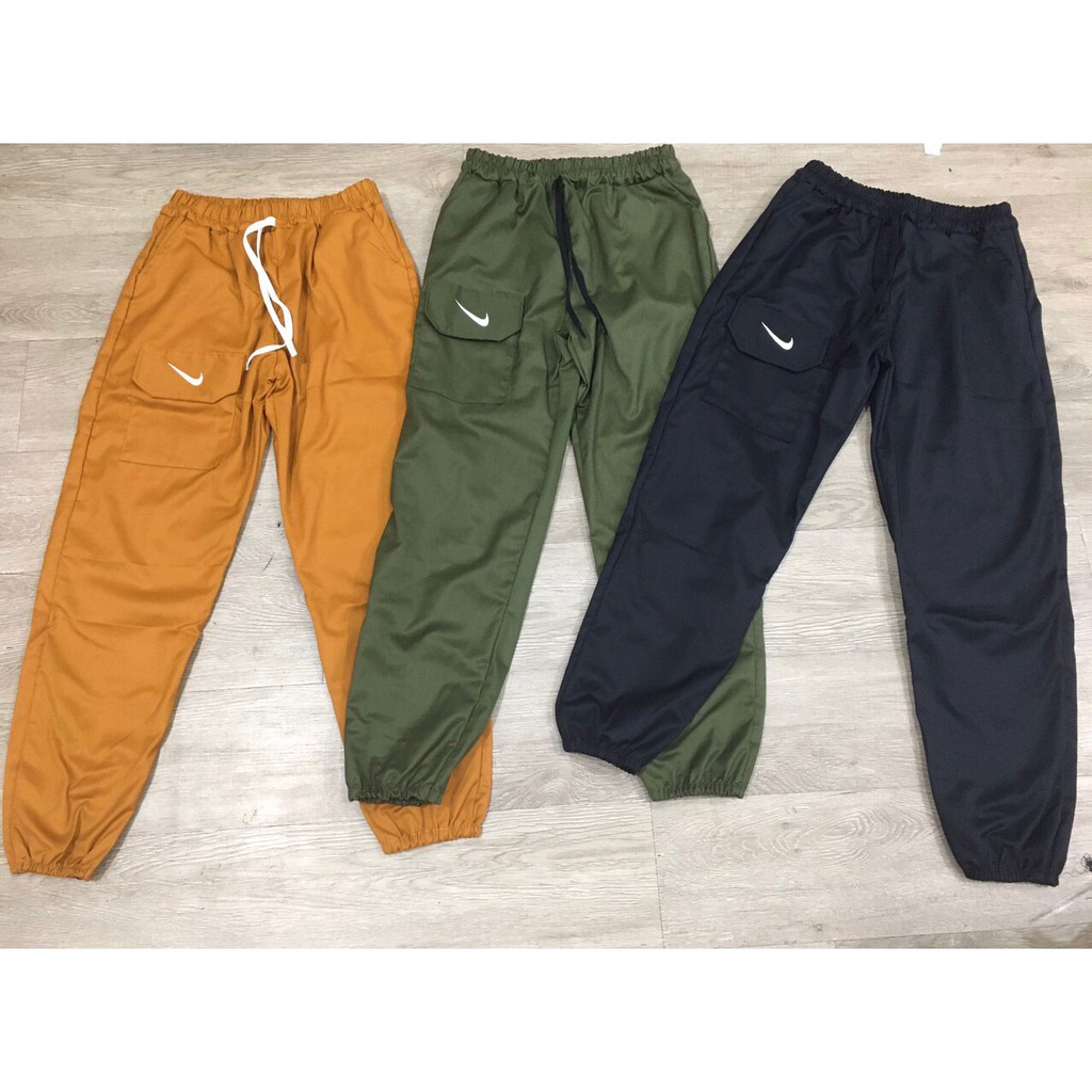 Quần jogger nữ túi hộp trước logo siêu xịn cá tính hot hit