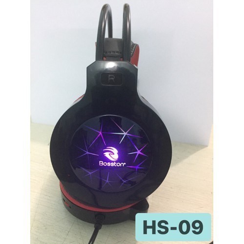 Tai nghe BOSSTON HS-09 đèn LED chuyên dùng cho Gaming Chính hãng siêu bền bảo hành 12 tháng 1 đổi 1