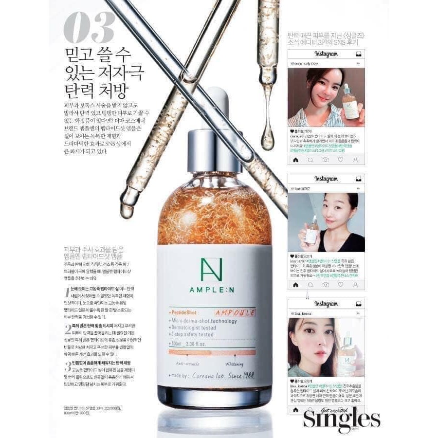 TINH CHẤT💜FREE SHIP💜TINH CHẤT DƯỠNG DA AMPLEN PEPTIDE SHOT AMPOULE BẢN 2X 100ml | BigBuy360 - bigbuy360.vn