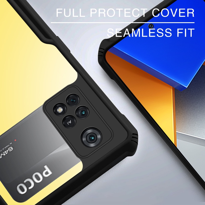 Ốp Điện Thoại Cứng Trong Suốt Cho Xiaomi POCO M4 Pro 4G X3 M3 F3 Redmi Note 11E 5G 11 11S 10 10S 10C Redmi10