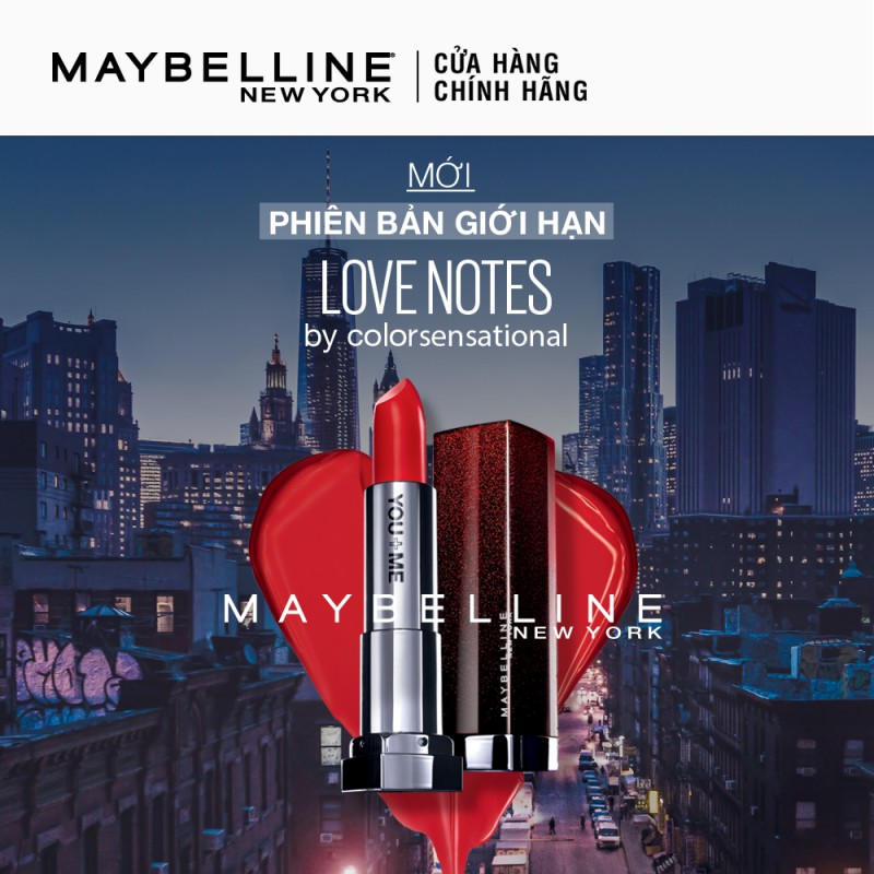 Son Lì Mịn Môi Dưỡng Môi Maybelline New York Love Notes Phiên Bản Giới Hạn Color Sensational Lipstick 3.9g | BigBuy360 - bigbuy360.vn