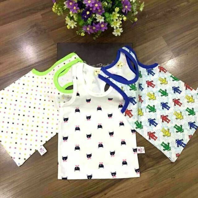 Áo ba lỗ bé gái cotton Quảng Châu 8-25kg